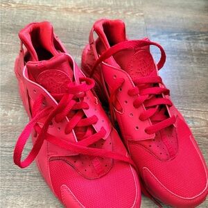 Red Nike Huarache Men's